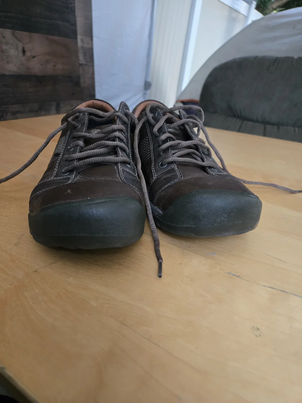KEEN Austin Oxford 1019471 Mens 12 Brown Leather Comfort Casual Walking Shoes
